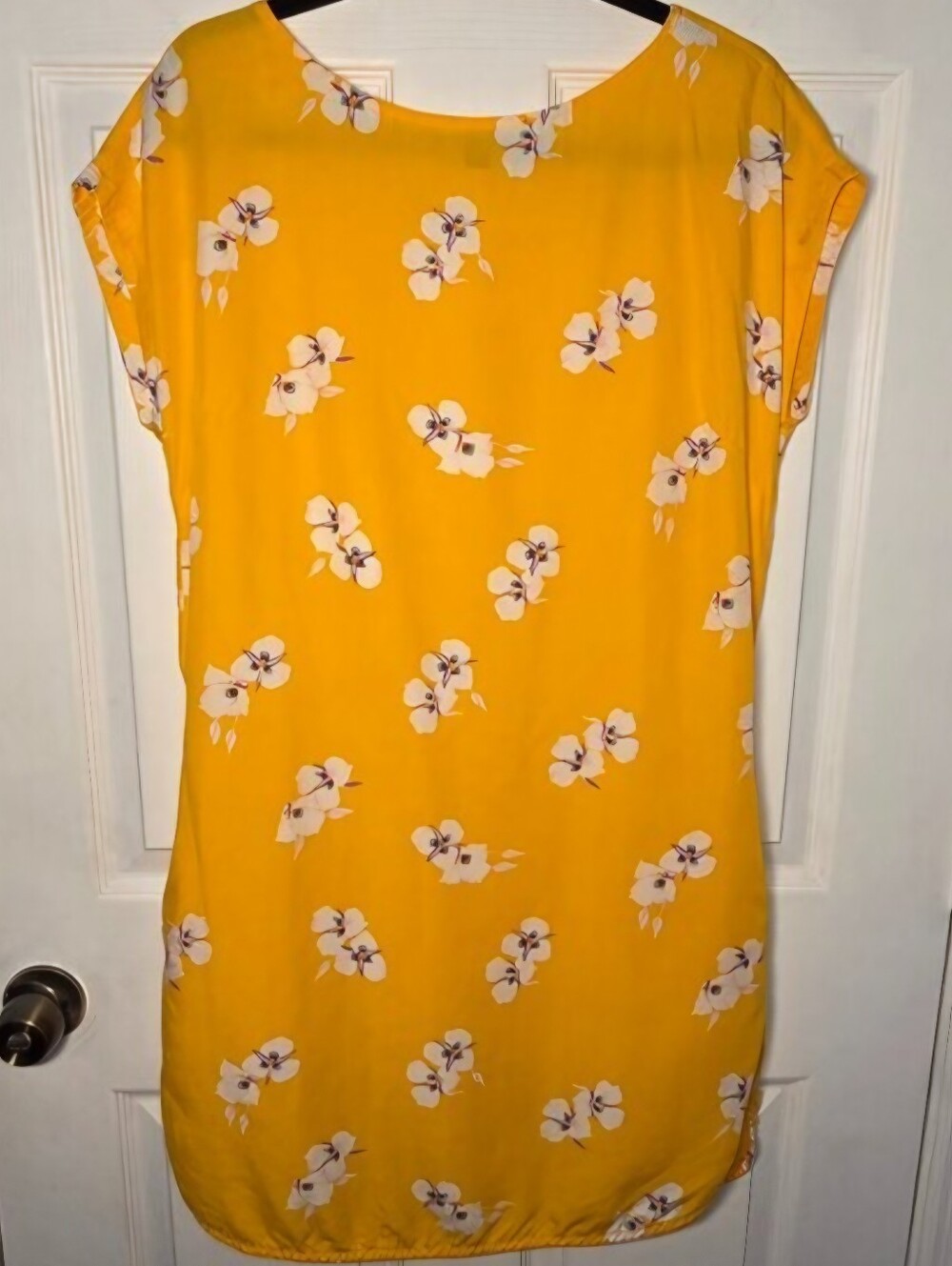 Patagonia Work Wear Golden Yellow Floral Pockets Dress - Size Medium -Like New!!